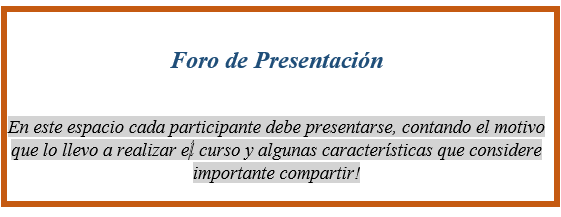 Foro de Presentación